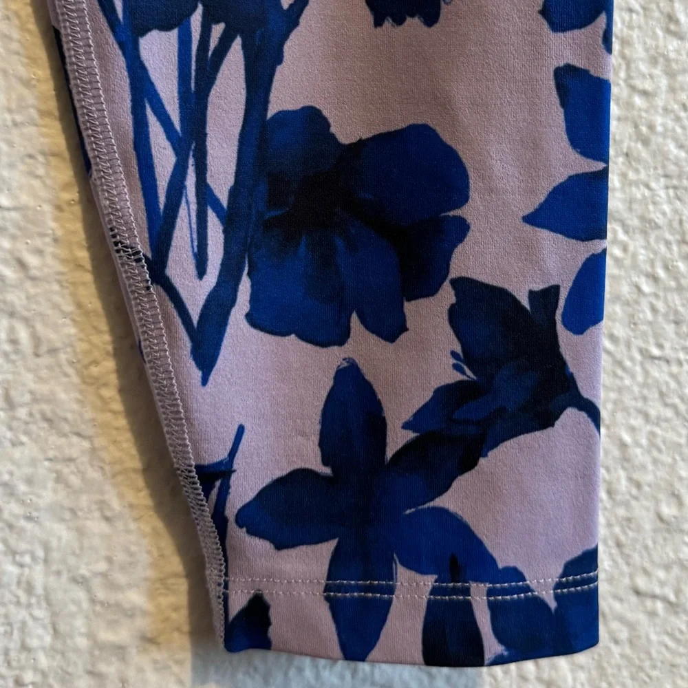 Beyond Yoga x Soulcycle High Rise Floral Leggings Blue Pink Women’s Size S - Picture 3 of 7